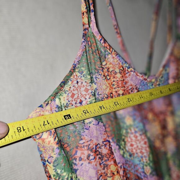 Forever 21 Double Slit Maxi Dress Size Medium Fairycore Whimsical Boho Chic - Picture 7 of 12